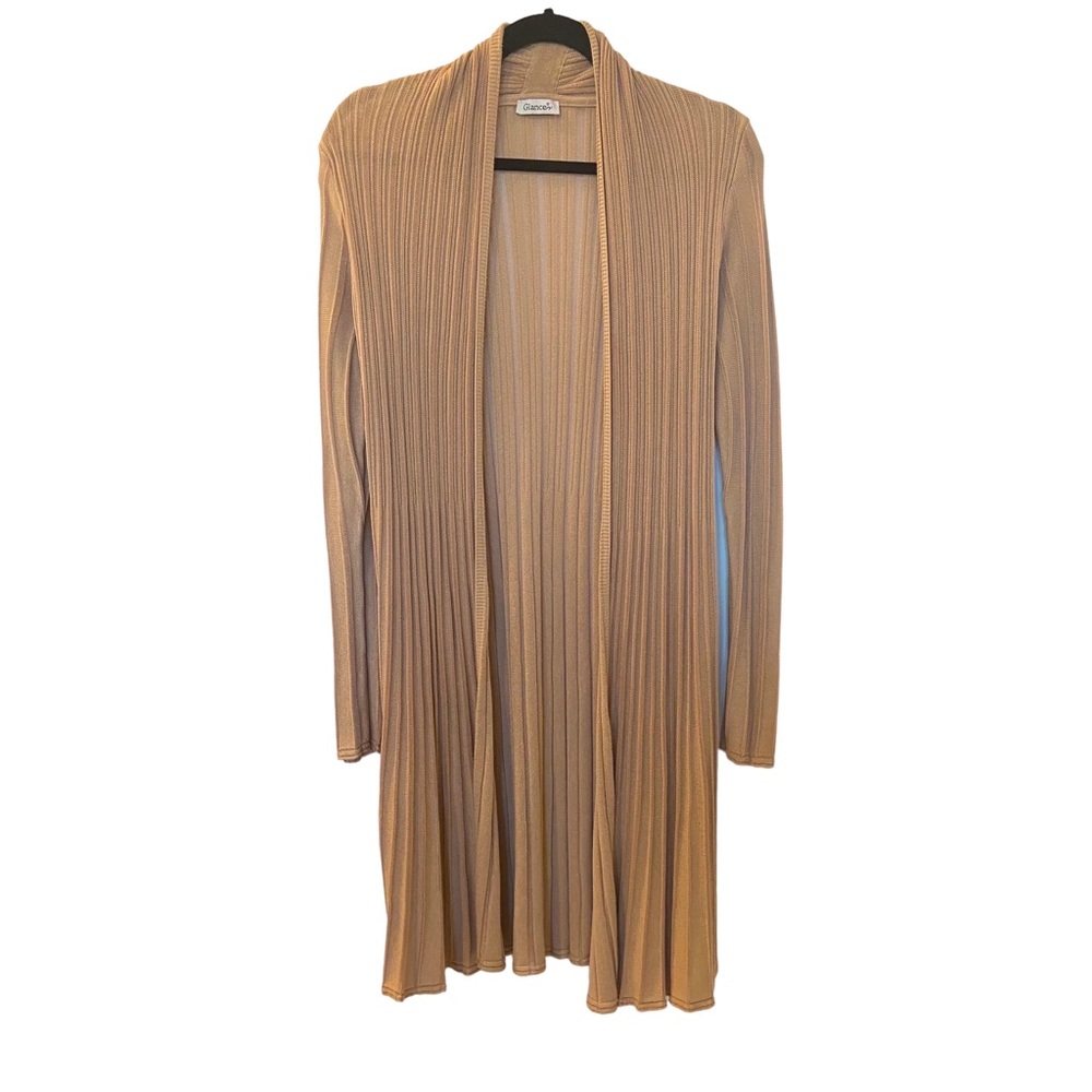 4/$25 Glances Open Flowing Cardigan Brown Size Medium